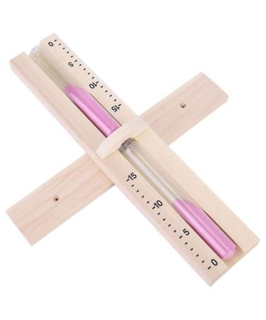 Sauna Hourglass 15 Minute Hourglass with Pink Sand Heat Resistant Wooden Clock to Rotate for Sauna Rooms and Shorter Sessions Gift