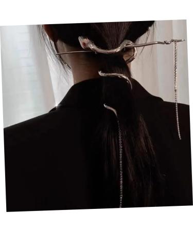 minkissy Accessory Hair Tassel Styling Metal Snake for Back Long Women with Girls Holder Pin Dangle Vintage Tool Stick - Buy Online on GoSupps.com