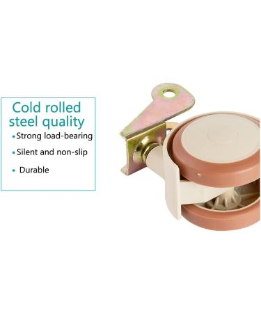 Threaded Shaft Swivel Castors Ball Castors Set of 4 2" Locking Swivel Casters No Floor Marks Silent Swivel Castor for Furniture Ottoman Wheelchair Coffee Table(20mm) - Buy Online on GoSupps.com