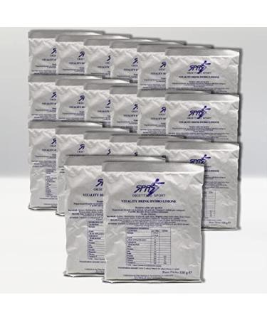 SPAS SRL Vitality Drink Hydro Multivitamin Dietary Supplement Complete Orange Flavour (20 x 330g Lemon)