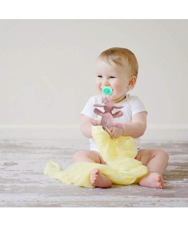 KINREX Baby Pacifier Holder - Soft Elephant Stuffed Animal with Binky Clip for Newborn Boys & Girls | Pink, 18 cm - Buy Online on GoSupps.com