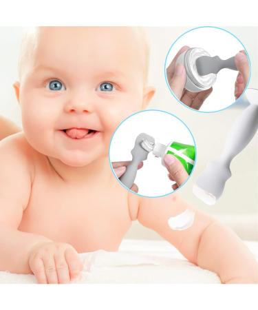 3pcs Baby Diaper Cream Spatula Baby Mini Bum Brush with Suction Cup Diaper Cream Silicone Applicator Newborn Butt Paste Spatulas for Aquaphor Desitin Grey Blue White - Buy Online on GoSupps.com
