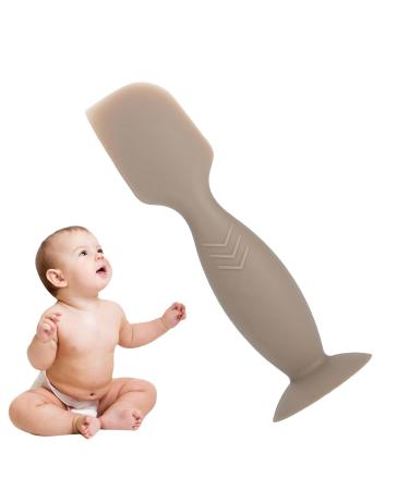 Aznever Baby Diaper Cream Applicator - Soft Silicone Spatula with Suction Cup Base | Safe & Smooth Diaper Cream Patch in Khaki for Easy Application - Buy Online on GoSupps.com