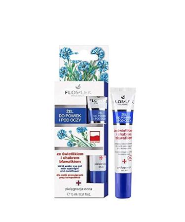 FlosLek eye gel cream for eyelid and under the eye with eyebright and cornflower 15 ml - Buy Online on GoSupps.com