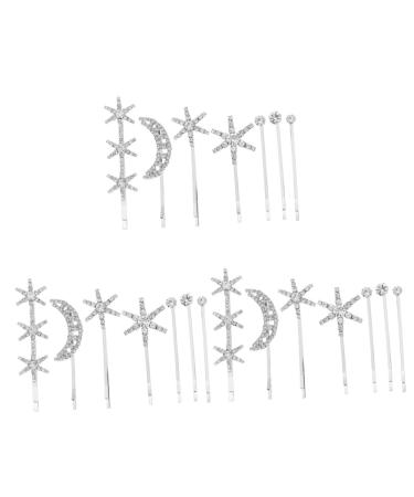 Beaupretty 3 Sets Fringe Bobby Pin Hair Accessories Rhinestone Hair Clips Bangs Hair Clip Hair Barrettes Rhinestone Barrettes Hair Clips for Women Hair Clips for Teen Girls Korean Hairpin