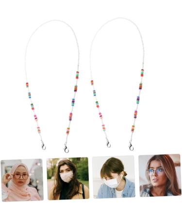 Minkissy 6 Pack Anti-Drop Chain Glasses Holder & Face Mask Extension - Ear Protection Acrylic Rope Necklaces for Kids & Adults - Buy Online on GoSupps.com