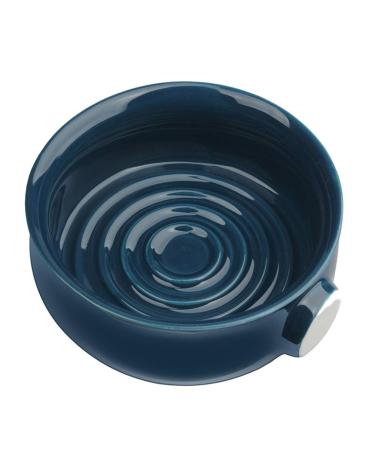 Kikier Shaving Bowl Large Capacity Ceramic Soap Cup Soap Bowl for Men Shaving Foam Bowl Shaving Bowl Dark Blue 1 Count (Pack of 1)