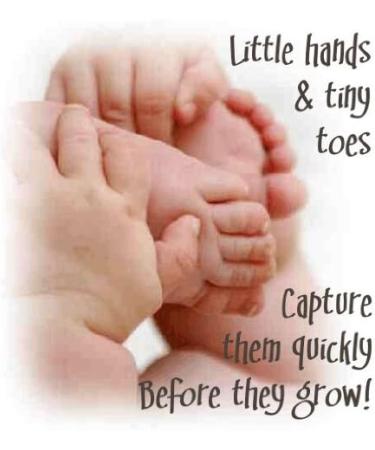 Anika-Baby BabyRice 6x5inch Baby Casting Kit in Brushed Pewter 3D Frame (Metallic Silver) - Buy Online on GoSupps.com