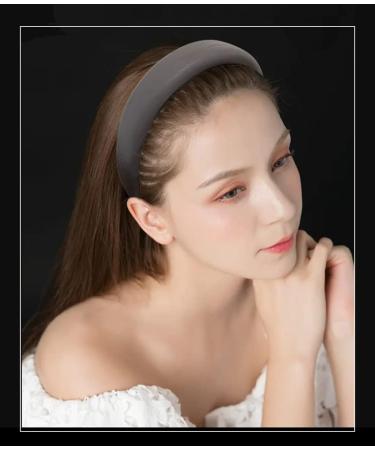 Set of 4 Padded Fashion Headbands For Women Girls 1.2 inch Wide Leather Like Hairbands Soft Leather Hairhoops Model 4 - Buy Online on GoSupps.com