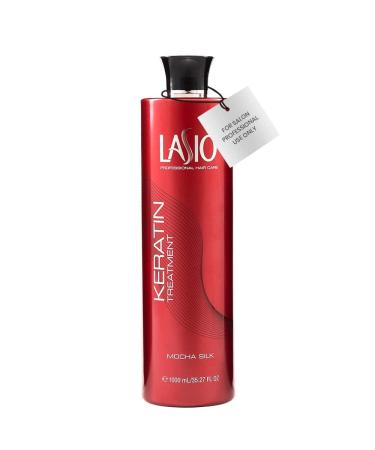 Lasio Keratin Treatment Mocha Silk 15.87 Fl. Oz. | Hydrated frizz-free hair | Infused with Cacao Oil | Reduce 90% of curls for 2b - 4c hair| Fume Free