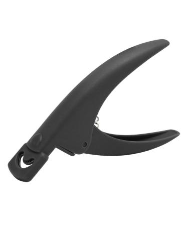 Nail Tip Cutter Nail Tip Trimmer Sturdy Stainless Steel Head DIY Plastic Handle Portable for Nail Salons for Home (Black)
