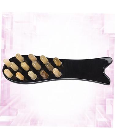Fomiyes Natural Horn Massager Brush - Smooth Tool for Scalp Massage & Hair Styling | International Shipping - Buy Online on GoSupps.com
