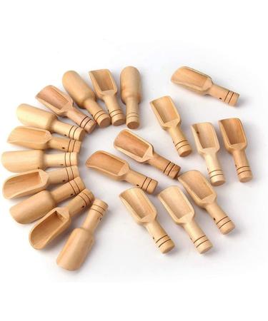 Ghulumn 40 Pcs Mini Wooden Spoon Mini Bath Salt Spoon Wooden Spoon Washing Spoon Spoon Set Baby Spoon - Buy Online on GoSupps.com