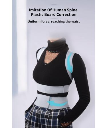 Invisible Posture Corrector Back Brace - Adjustable Large Gray Chest & Spine Support for Hunchback Correction & Scoliosis Relief - Buy Online on GoSupps.com