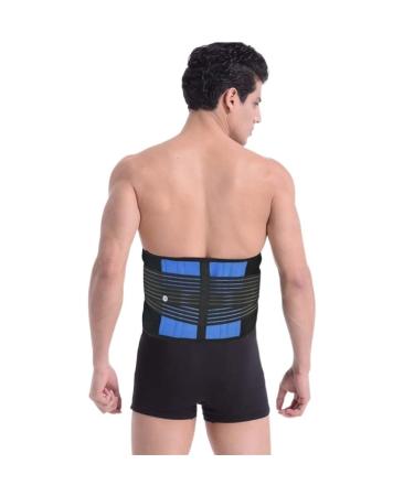 S-6XL Plus Size Lower Back Brace Lumbar Decompression Belt Waist Back Support Women Men Posture Corrector For Pain Relief Herniated Disc Sciatica Scoliosis (Color : Blue Size : Small) Small Blue