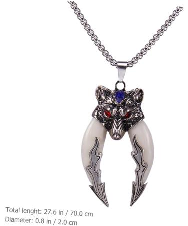 Yardenfun Wolf Fang Necklace Mens Choker Beach Necklace Neck Chain Neck Decoration Man Hip Hop Decorate - Buy Online on GoSupps.com