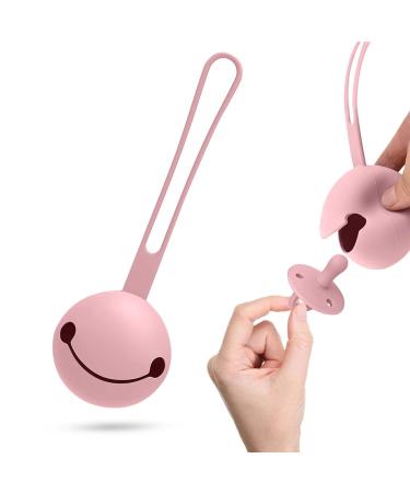 Pacifier box pacifier bag silicone pacifier holder for babies & toddlers BPA-free silicone pacifier box stroller pacifier storage pink