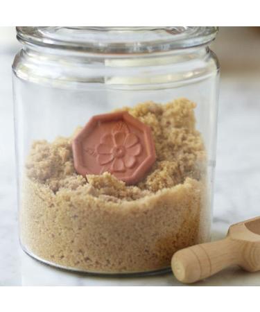 JBK Pottery Terra Cotta Brown Sugar Saver - Daisy Flower Design - Buy Online on GoSupps.com