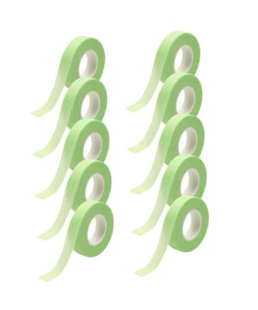 DRESSOOS 10 Rolls Lash Supplies Lash Tape Makeup Tape Green Duct Tape Lash Grafting Tape Lash Lift Tape Fabric Tape Makeup Supplies Lash Extension Tape Eye Shadow Major Non-woven Fabric 5.5x1.2cm Green 1