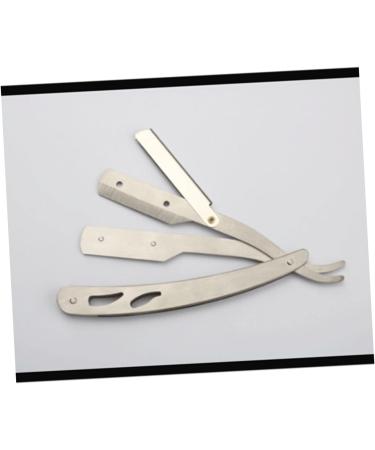 FRCOLOR Stainless Steel Hairdresser Razor - 6 Pack Inox Razor Blades for Men - Manual Mustache Shaving Tool - Buy Online on GoSupps.com