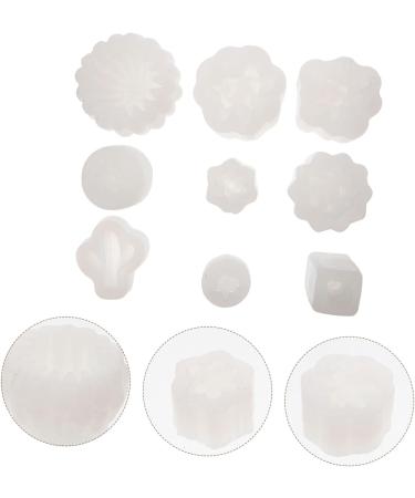 NUOBESTY 9pcs Flower Silicone Mold Epoxy Resin Candle Mold 3d Succulent Mold Aromatherapy Plaster Manual White 4X6X6CM - Buy Online on GoSupps.com