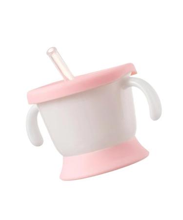 Silicone Cup Baby Straw Cup Kid Cups Spoutless Cup with 2 Handles Leak Proof Training Cup Drinking Cup