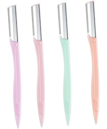 Housoutil 4 Sets Ladies Razor Eyebrow Shaper - Women's Facial Razors & Makeup Tool Kit for Perfect Eyebrows | Portable Beauty Essential - Buy Online on GoSupps.com