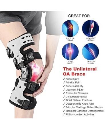 OA Unloader Knee Brace for Osteoarthritis & Arthritis Pain Relief - Cartilage Repair Bone on Bone Knee Support (Right White - Buy Online on GoSupps.com