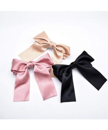 8pcs Women Cute Large Satin Ribbon Hair Clips - Stylish & Elegant Hair Accessories for All Occasions | International Shipping Available - Buy Online on GoSupps.com