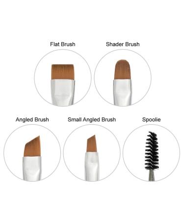 BENLILY 4pcs Eyebrow Brushes Set - Angled, Flat, Shader, and Spoolie Brush Kit - Buy Online on GoSupps.com