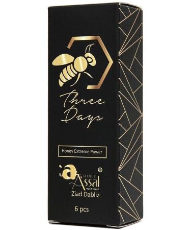 Khan El Assal Organic Honey for Men - 3 Days Supply | Natural Jelly Bee Pollen & Mixed Herbals | Pack of 6 Sachets - Buy Online on GoSupps.com
