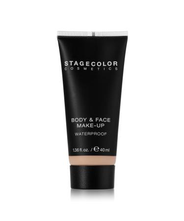 Stagecolor Cosmetics Body & Face Make Up Dark Beige with SPF 8 40 ml - Waterproof Makeup Foundation Fluid High opacity with light protection factor Matt 40 ml Dark Beige