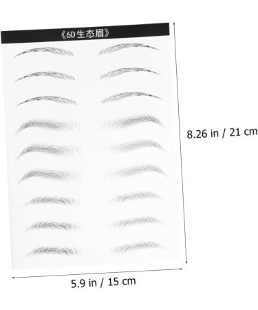 PAMINGONO 2 Pairs Eyebrow Makeup Tools Artificial Eyebrow Patch Simulation Eyebrow 21x15cm Black 003 - Buy Online on GoSupps.com