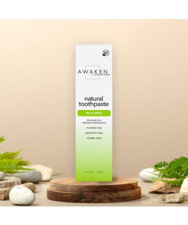 Awaken by Quality Choice Natural Toothpaste Fluoride Free Enamel Safe Sensitivity Free 85% Organic Ingredients Wild Mint 5.5 OZ - Buy Online on GoSupps.com