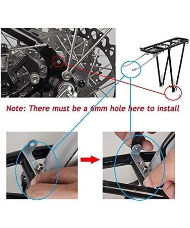 Universal Adjustable Bicycle Rear Luggage Touring Carrier Rack - 55lbs Capacity, Quick Release, for 26''-29'' Frames in Black - Buy Online on GoSupps.com