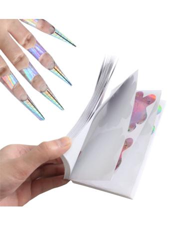 200Pcs Laser Color Nail Forms Extension Stickers for Acrylic Poly Gel UV Nail Art - Buy Online on GoSupps.com