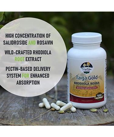 Wild Rhodiola Rosea Extract - Siberian Herbal Capsules for Natural Stress Relief Focus Mood Boost Energy & Endurance - Buy Online on GoSupps.com