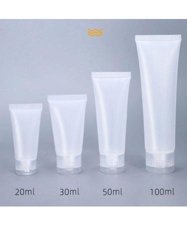 Christy Harrell 100ml Refillable Transparent Soft Plastic Empty Tubes with Hinged Lid - 30 Pack for Cosmetics Shampoo Facial Cleanser & Toothpaste - Buy Online on GoSupps.com