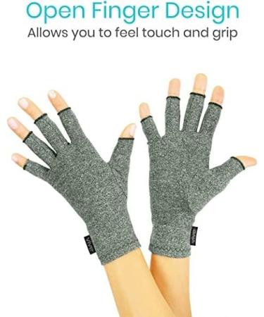 Arthritis Gloves - Men Women Rheumatoid Compression Hand Glove for Osteoarthritis- Arthritic Joint Pain Relief - Carpal Tunnel Wrist Support - Open Finger Fingerless Thumb for Computer Typing grey S Grey Small - Buy Online on GoSupps.com