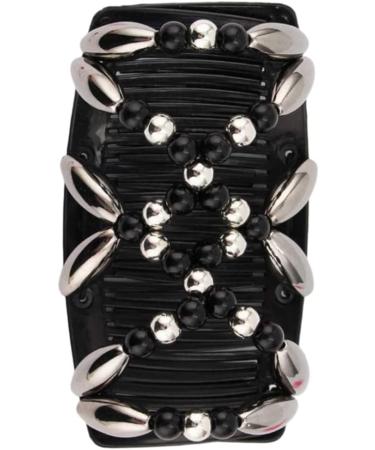 Beads Hair Combs Elastic Magic Hair Comb Stretchy Double Comb Hair Forks Clips for Women Hairpins Accessories - Buy Online on GoSupps.com