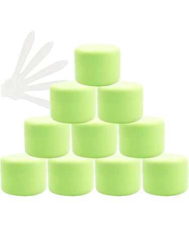 Plastic cosmetic jars empty jars 12 PC Empty 50ml Pink Plastic Cosmetic Jars with Screw Lid 50g Small Pot with Inner Linner for Cosmetic Travel Gel Lip Balm + 5X Spatula (Color : Roze S (Color : Gr 50ml Groen