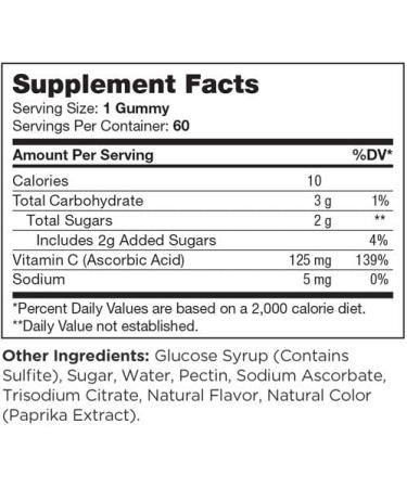 Chapter One Vitamin C Gummies â€“ 60 Delicious Gummies for Immunity Boost - Buy Online on GoSupps.com
