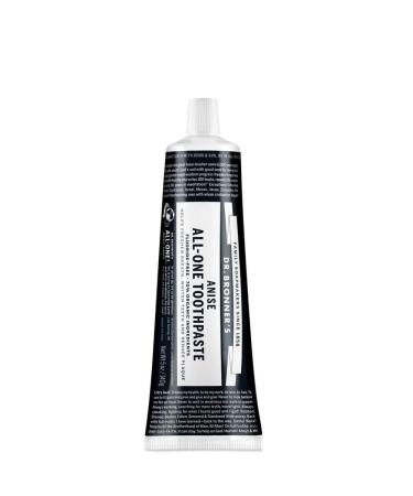 Dr. Bronner s - All-One Toothpaste (Anise 5 Ounce 1-Pack) - 70% Organic Ingredients Natural and Effective Fluoride-Free SLS-Free Helps Freshen Breath Reduce Plaque Whiten Teeth Vegan - Buy Online on GoSupps.com