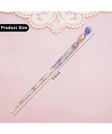 10 Pack Vintage Tortoise Shell Hair Forks - French Style Cellulose Acetate Hair Pins for Women and Girls - Buy Online on GoSupps.com