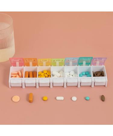 7 Day Portable Pill Box Organizer for Vitamins, Supplements, and Medication - AidShunn - Buy Online on GoSupps.com