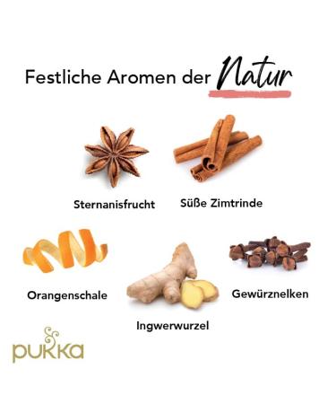 Pukka Organic Tea Winter Joy - Limited Edition | Ginger Cinnamon Cloves & Orange | Pack of 4 (80 Bags) - Perfect for Contemplative Moments | International Shipping Available - Buy Online on GoSupps.com