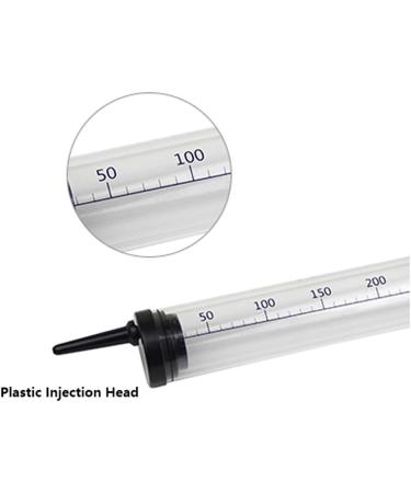 250ml Syringe Launcher Applicator - Transparent Health Care Tool with Scale, Smooth Rounded Tip & Cap - Buy Online on GoSupps.com