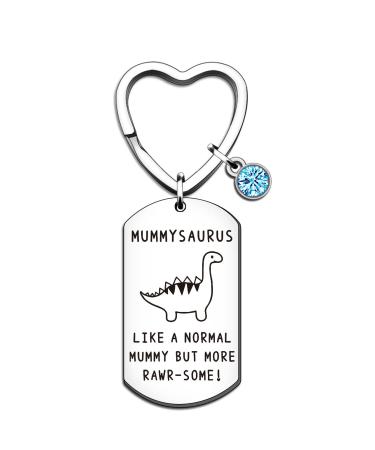 QMVMV Funny Mummy Gifts Mummysaurus Keyring from Daughter Son Birthday Christmas Thanksgiving Mothers Day Gifts for Mummy Mother Mama Mum