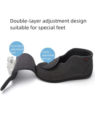 Women's Diabetic Slippers - Adjustable Arthritis Recovery Sandals for Swollen Feet - Extra Wide Eldery Shoes - Size 8 Black - Buy Online on GoSupps.com
