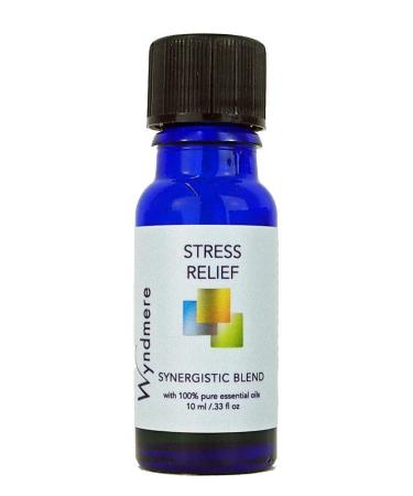 Wyndmere Stress Relief Essential Oil Blend - 100% Pure Therapeutic Quality for Aromatherapy - Soothing Balancing & Calming Naturals - 10ml